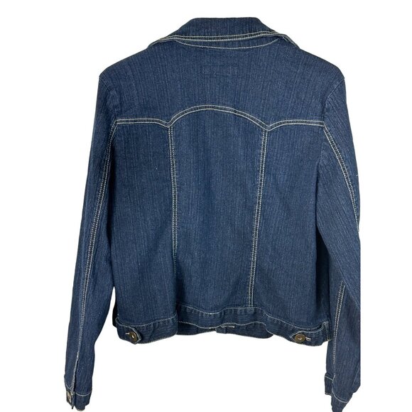 Baccin Size XL Women's Long Sleeve Blue Demin Jacket - Picture 3 of 12